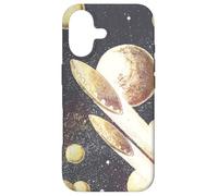 Carcasa para iPhone 17 Retro Ciencia Ficción OVNIs Platillos Voladores A Través del Espacio