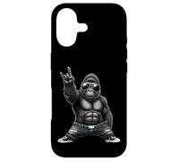 Carcasa para iPhone 17 Retro Funny Gorilla Cool Rock Music Lovers Niños Niñas Niños