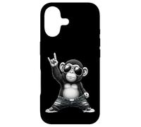 Carcasa para iPhone 17 Retro Funny Monkey Cool Rock Music Lovers Niños Niñas Niños
