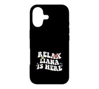 Carcasa para iPhone 17 Retro Groovy Relax Liana Is Here Funny Nombre del Día de la Madre