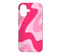 Carcasa para iPhone 17 Retro Hot Pink Swirl Abstracto Estético Groovy 70s Boho Y2K
