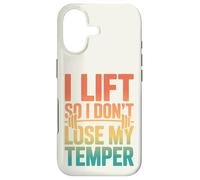 Carcasa para iPhone 17 Retro I Lift So I Dont Lose My Temper - Entrenamiento Divertido