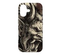 Carcasa para iPhone 17 Retro Japonés Oni Demon HannyaScreaming Yokai Anime
