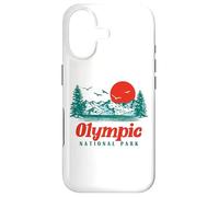 Carcasa para iPhone 17 Retro Olympic National Park Mountain Trees & Sun Graphic