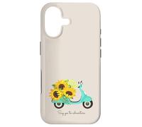 Carcasa para iPhone 17 Retro Scooter and Sunflowers Say Yes to New Adventures Quote