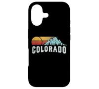 Carcasa para iPhone 17 Retro Style Colorado Vintage Rocky Mountains & Sun
