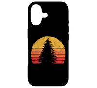 Carcasa para iPhone 17 Retro Sun Minimalist Pine Tree Design - Graphic 80's