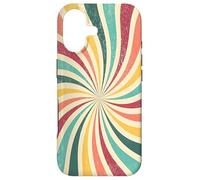 Carcasa para iPhone 17 Retro Swirl Rainbow 70s Estética Boho Verano