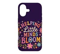 Carcasa para iPhone 17 Retro Teacher Helping Little Minds Bloom Floral Cita