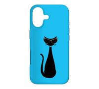 Carcasa para iPhone 17 Retro Vintage Mod Atomic Black Cat Eye Gafas Rockabilly