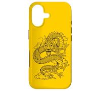 Carcasa para iPhone 17 Retro Vintage Zodiac Lunar New Year Black Chinese Dragon