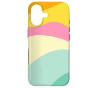 Carcasa para iPhone 17 Retro Waves Swirls Pastel Rainbow Wavy Stripes 70s Aesthetic