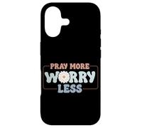 Carcasa para iPhone 17 Reza más Preocúpate Menos Motivación Girasol