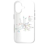 Carcasa para iPhone 17 Roma Italia Metro Train Suburban Railway - Mapa de Ruta de Recuerdo