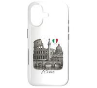 Carcasa para iPhone 17 Roma Italia Monumentos Arte Romano Coliseo Viaje Souvenir