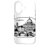 Carcasa para iPhone 17 Roma, la Ciudad eterna. Silueta Decorativa.