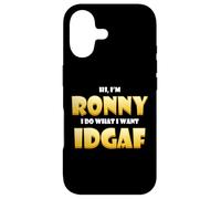 Carcasa para iPhone 17 Ronny Costume Idgaf Meme Personalized First Name Ron Joke