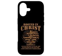 Carcasa para iPhone 17 Rooted in Christ Shirt Christian Shirt for Men Cross Shirt