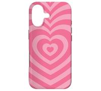 Carcasa para iPhone 17 Rosa Café Latte Love Heart Cute Preppy Girly Aesthetic