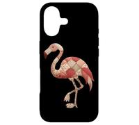 Carcasa para iPhone 17 Rosa Patchwork Flamingo Retro Cottagecore Chic