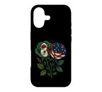 Carcasa para iPhone 17 Roses Half American Half Mexican USA México Bandera