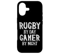 Carcasa para iPhone 17 Rugby Player by Day Gamer by Night Gaming Rugby Video Games