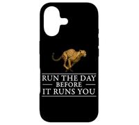 Carcasa para iPhone 17 Run The Day Cheetah Motivacional Afirmación Hustle Mentalidad