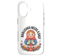 Carcasa para iPhone 17 Ruso Abuela Khokhloma Muñeca Matroska BabushkaVodka