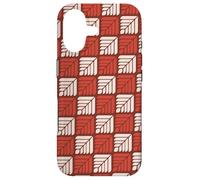 Carcasa para iPhone 17 Rust Red Terracotta Crops Leaf Forms Petal Art Deco Pattern