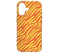 Carcasa para iPhone 17 Saffron Yellow Tangerine Orange Wavy Tribal Lines Pattern