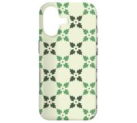 Carcasa para iPhone 17 Sage Green Stars Leaves Cross Flower Nature-Inspired Pattern