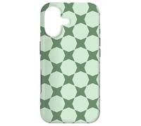 Carcasa para iPhone 17 Sage Pastel Green Circles Hexagon Scandinavian Pattern