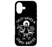Carcasa para iPhone 17 Salty Waves and Sandy Graves Summer Goth Vacation