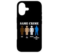 Carcasa para iPhone 17 Same Crime Different Time Funny Satirical T-Shirt