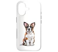 Carcasa para iPhone 17 San Bernardo Cachorro Bosquejo Dibujo Arte Perro Am
