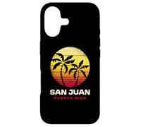 Carcasa para iPhone 17 San Juan Puerto Rico Palm Sunset Retro Tropical Beach