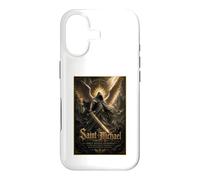 Carcasa para iPhone 17 San Miguel Gótico Guerrero Ángel Sagrado Icono Arte Fe