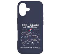 Carcasa para iPhone 17 San Pedro de Macoris República Dominicana Bandera Mapa Coordenadas