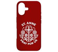 Carcasa para iPhone 17 Santa Ana ruega por Nosotros Novena católica Cristiana Floral