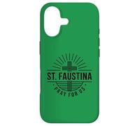 Carcasa para iPhone 17 Santa Faustina ruega por Nosotros Cruz Católica