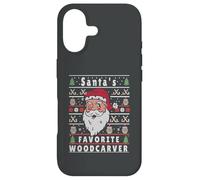 Carcasa para iPhone 17 Santas Navidad Feo tallador de Madera