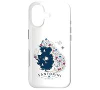 Carcasa para iPhone 17 Santorini Grecia Island Map Art Souvenir