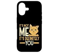Carcasa para iPhone 17 Sarcástico Not Me It's Definitely You Funny Cat Humor