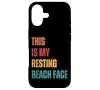 Carcasa para iPhone 17 Sarcástico Verano Esta es mi Cara de Playa en Descanso Juegos de Palabras en la Playa
