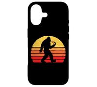 Carcasa para iPhone 17 Sasquatch and Pizza! Funny Eating Bigfoot & 80s Sun Graphic