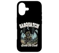 Carcasa para iPhone 17 Sasquatch Scouts The Trails Funny Bigfoot Motocicleta de equitación