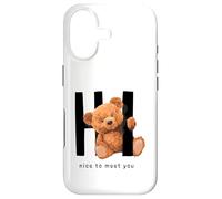 Carcasa para iPhone 17 Say Hi Nice to Meet You, Lovely Teddy Bear Graphic Designs
