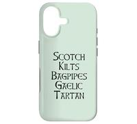 Carcasa para iPhone 17 Scotch Kilts Bagpipes Gaelic Tartan Scotland Meme EN LA Espalda