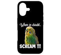 Carcasa para iPhone 17 Screaming Budgie T, Meme Divertido para los Amantes de Las
