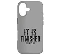 Carcasa para iPhone 17 Se ha Terminado Jesús Palabras en Cruz Mens Christian Pascua